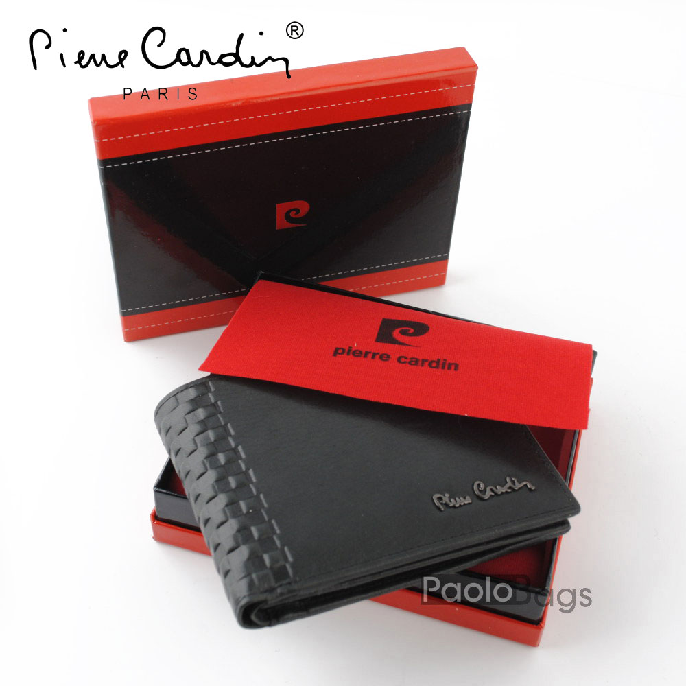 Луксозен мъжки портфейл от естествена кожа Pierre Cardin 30359-1