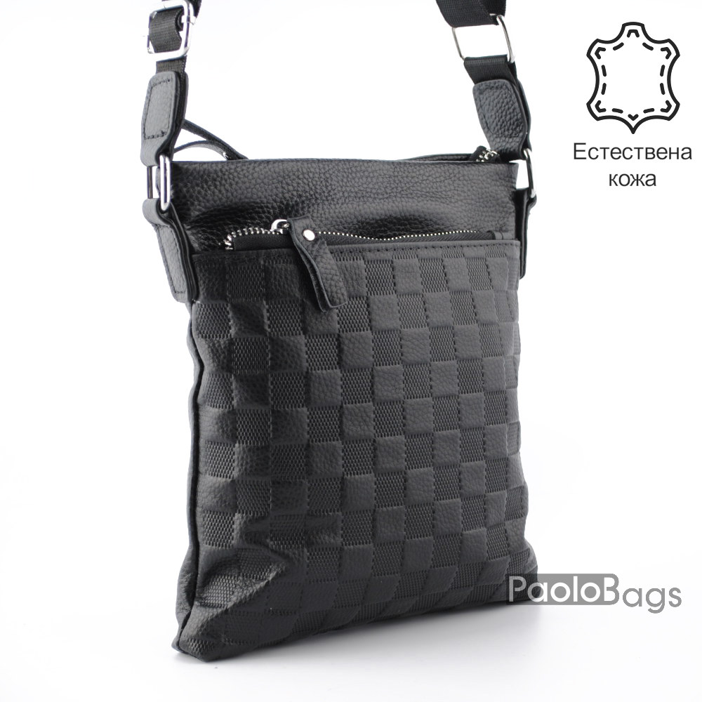 Луксозна мъжка чанта от естествена кожа за през рамо 23502