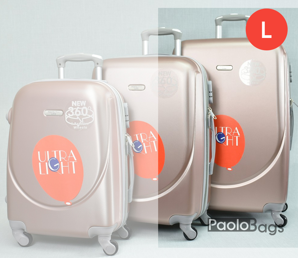Куфар с колелца ПВЦ PVC ABS розов голям 31186