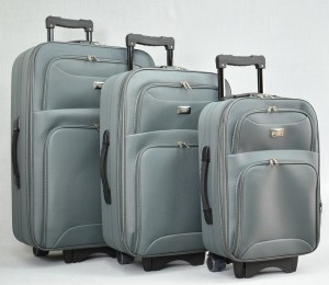 Куфар платнен сив комплект с разширител
