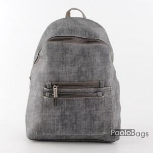 Дамска раница с издължен дизайн сива 31015