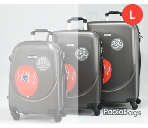Куфар с колелца ПВЦ PVC ABS графит голям 31194