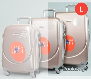 Куфар с колелца ПВЦ PVC ABS розов голям 31186